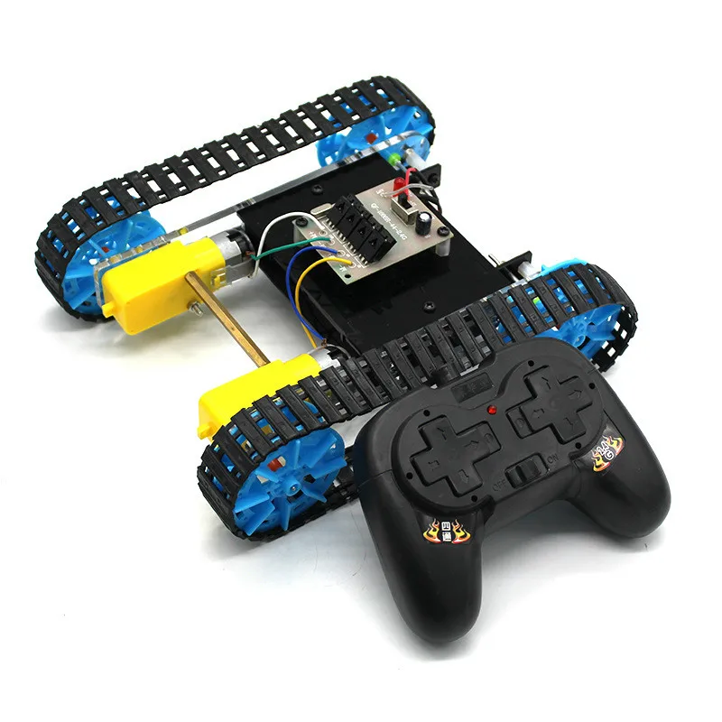

DIY Science Remote Tank Assembly Model toy Student Hand-made Technology Car Kit