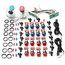 Аркадные Diy наборы Usb управление для ПК джойстик 2 игроков с подсветкой кнопки 2 X ноль задержки клавиатуры кодер