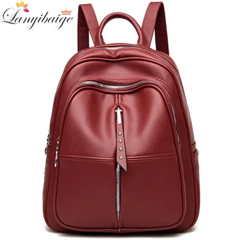

2020 Winter Fashion Bohemia Style Shoulder Bag PU Leather Travel Backpack High Quality School Bag for Girls Sac a Dos Feminina