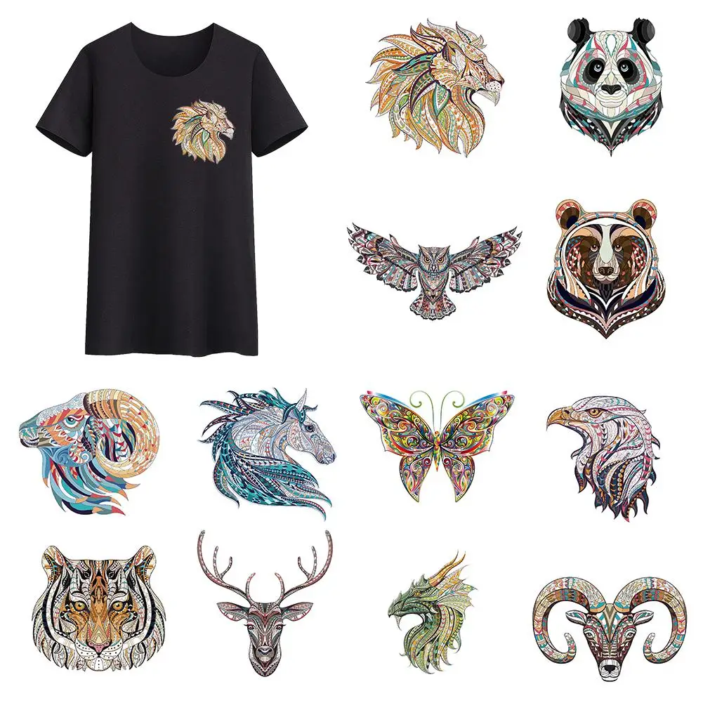 Этнический стиль животных Тигр дракон нашивки 3D ручной работы жара путешествие