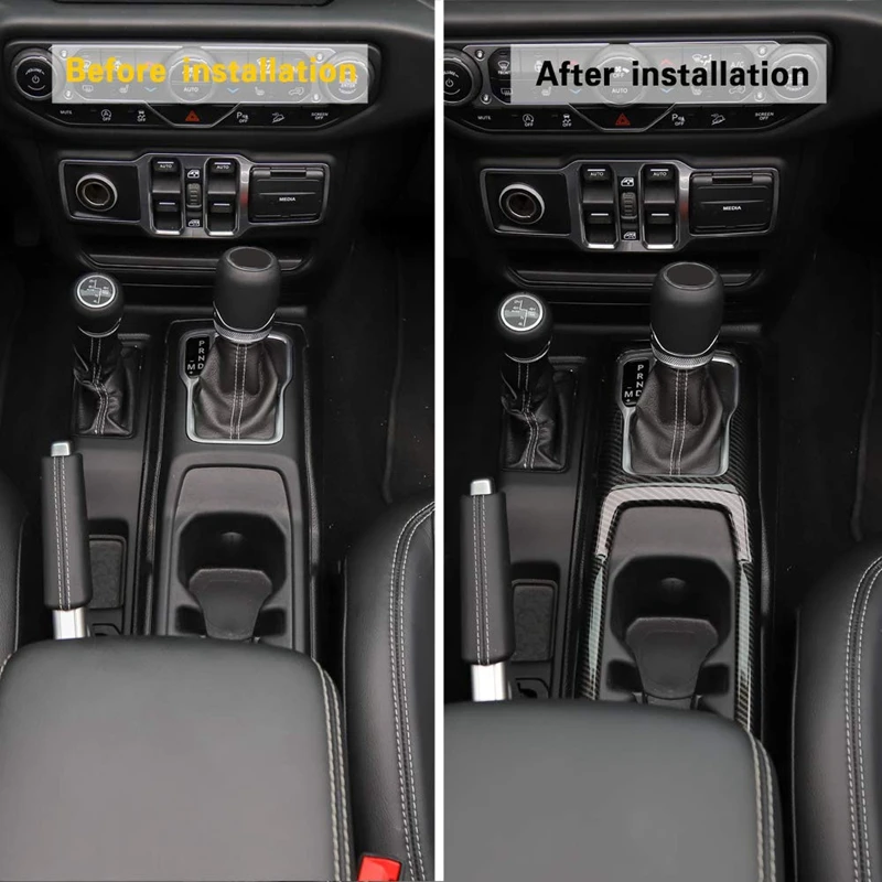 Панельная Накладка для коробки передач рамка внутренняя отделка для- Jeep Wrangler JL автомобильные аксессуары