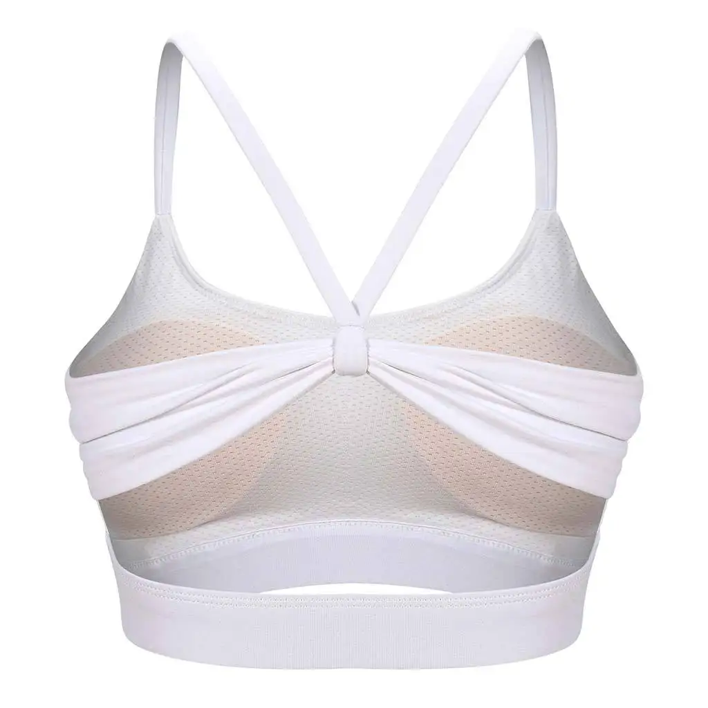 Бантом Красота задней бюстгальтер чистый красный противоударный собрать в форме бег леди костюм бюстгальтер тренажерный зал рубашка без рукавов - Цвет: Белый