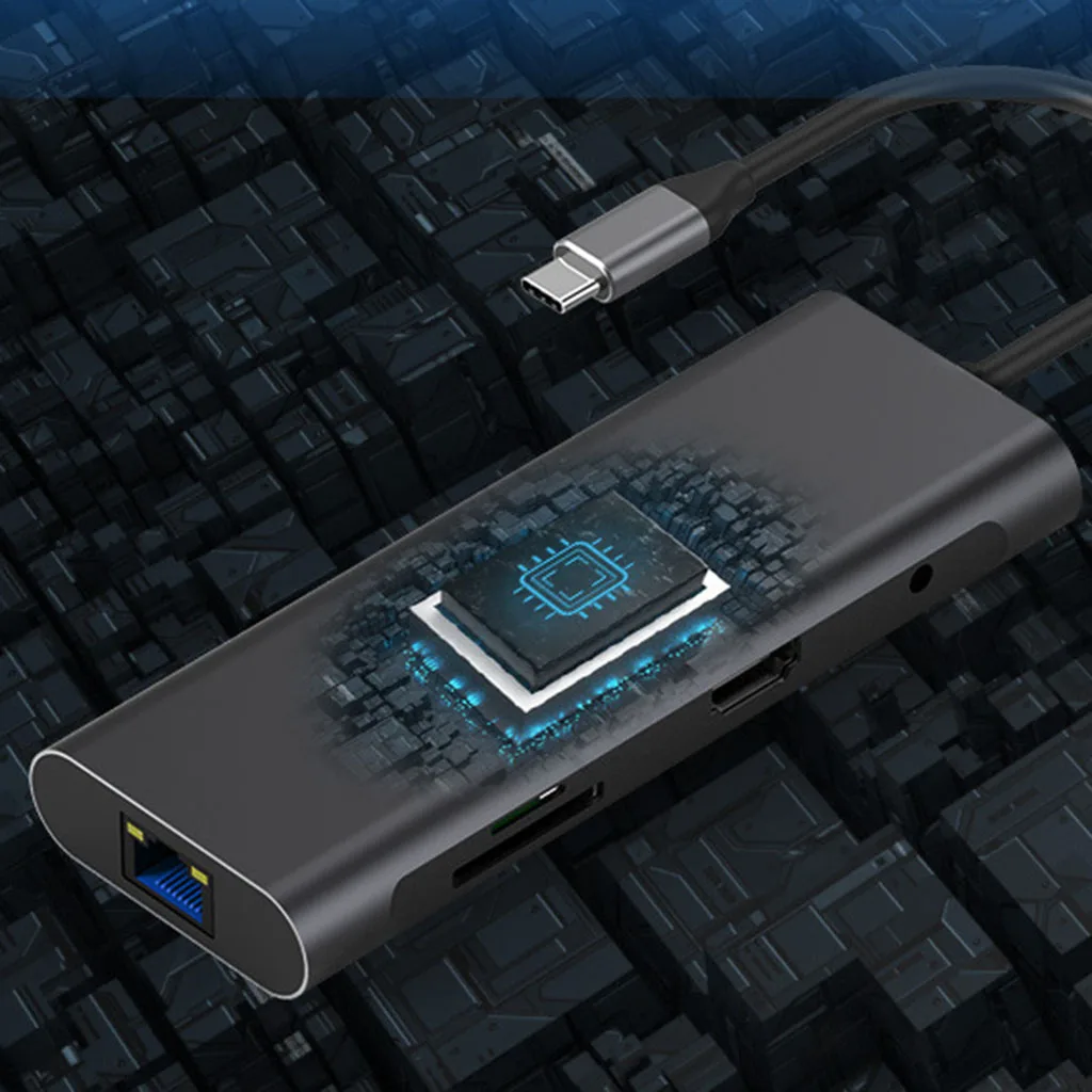 9 в 1 USB C концентратор ключ с Ethernet для MacBook Air Pro и других типов C ноутбука