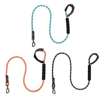 

Reflective Dog Leash with Comfortable Padded Handle Nylon Running Tracking Rope K1MF