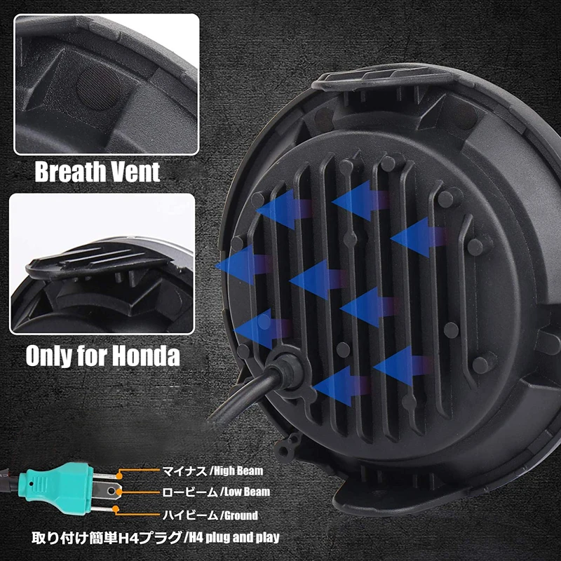 Светодиодный светильник для Honda CB400 CB750 CB1300 Hornet 250 600 900 VTEC VTR250 изменение специальных 7 дюймовые мотоциклетные фары H4 50 Вт