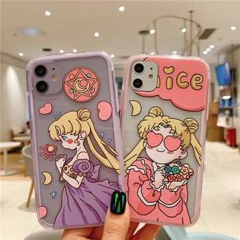 

Sailor Moon Cell Phone Protective Case For IPhone 11Pro / Max / X / XS / XR6s / 8plus / 7 Phone Case Cosplay Anime Lovers Adult