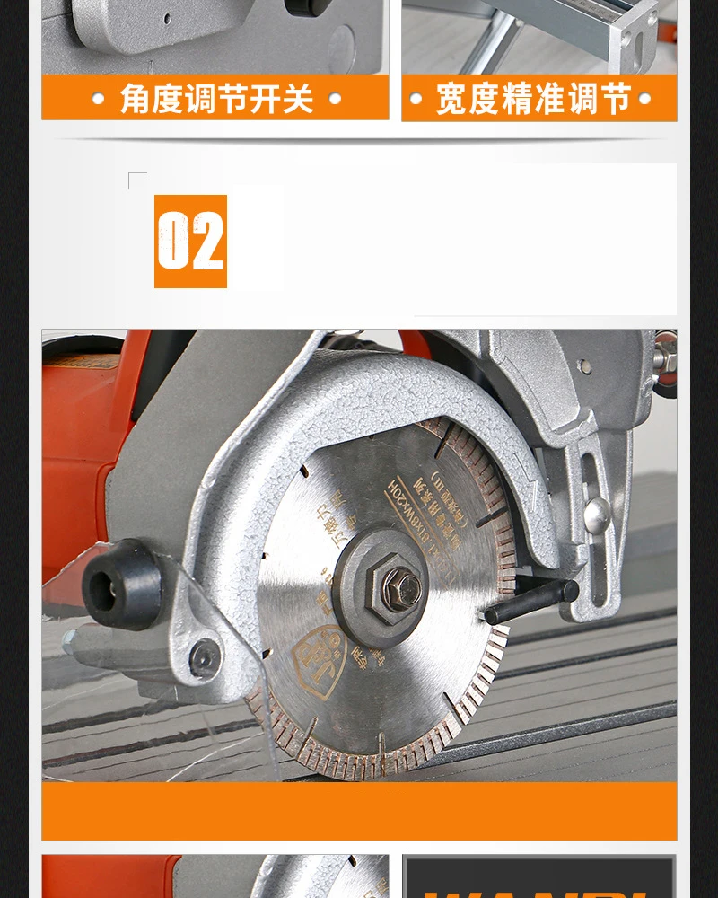 QX-800 45 degree chamfer Multi-function Fully automatic Electric desktop Tile slotting Cutting machine