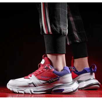 

M- fashion Large size adult mesh breathable men's single shoes student trend wild casual activities wear resistant men's shoes