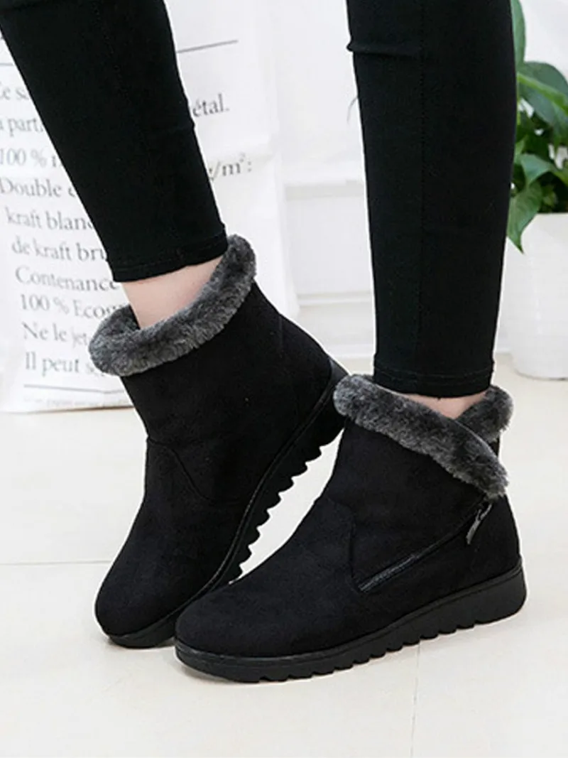 Plus Size Winter Women Boots 2019 Warm Plus Velvet Women Snow Boots Ladies Female Footwear Ankle Boots for Women Shoes VT508 (4)