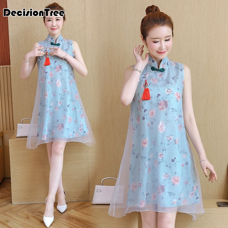 Вышивка cheongsam женское элегантное кружевное короткое китайское платье Ципао свадебное вечернее платье атласное платье без рукавов