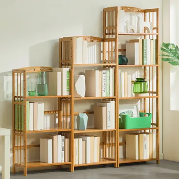 

Simple Bookshelf Shelf Wood Multilayer Floor Dormitory Children Bookshelf Students Bookcase Storage Rack