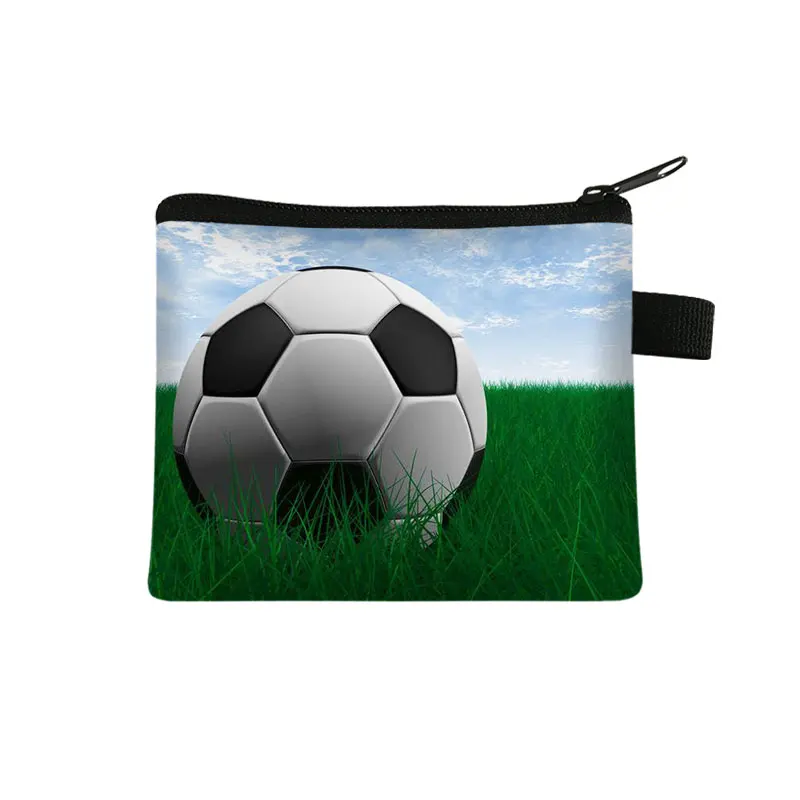Footbally Soccerly Coin Purses Men Soccer Wallet New Kids Wallets Short Purse Sports Ball Game Competition Mini Purse For Coins coin purse coin wallet change bag