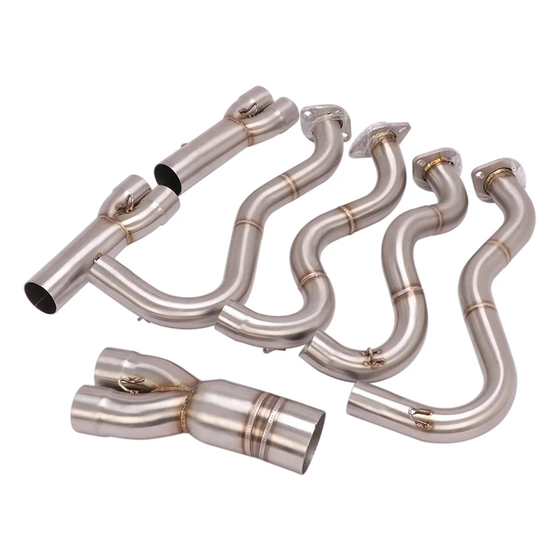 For Kawasaki Ninja ZX6R 2009-2017 Motorcycle Exhaust Front Header Link Pipe Slip on Stock Muffler - Image 2