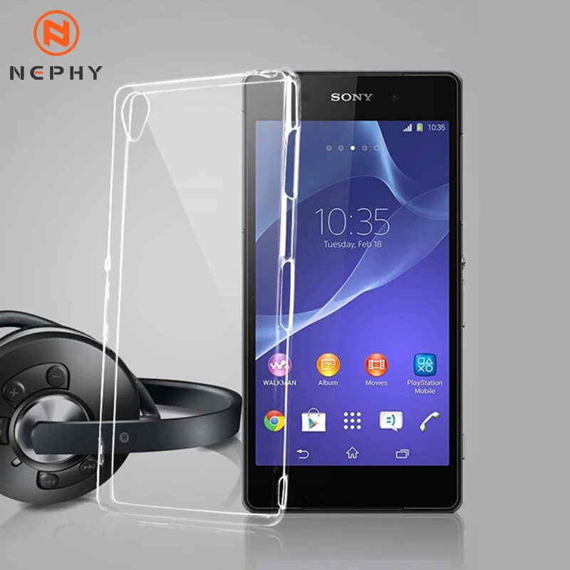Мягкий прозрачный чехол Nephy для Sony Xperia Z2 Z3 Plus Z4 Z5 M4 Aqua M5 X XA XZ XP Compact Performance задней