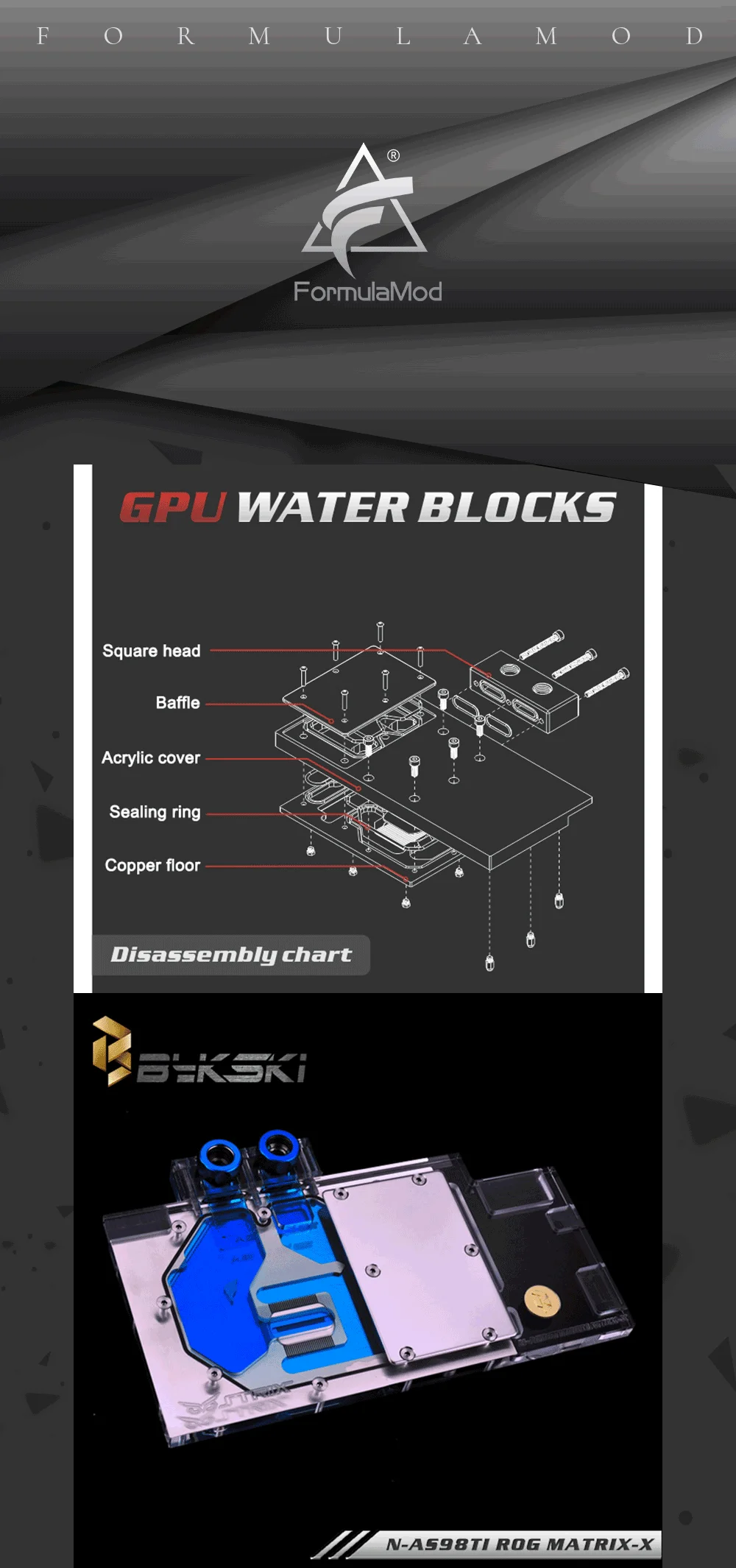 Bykski N-AS98TI ROG MATRIX-X, полное покрытие видеокарты водяного охлаждения блок RGB/RBW для Asus ROG Matrix-GTX980Ti-P-6GD5-Gaming