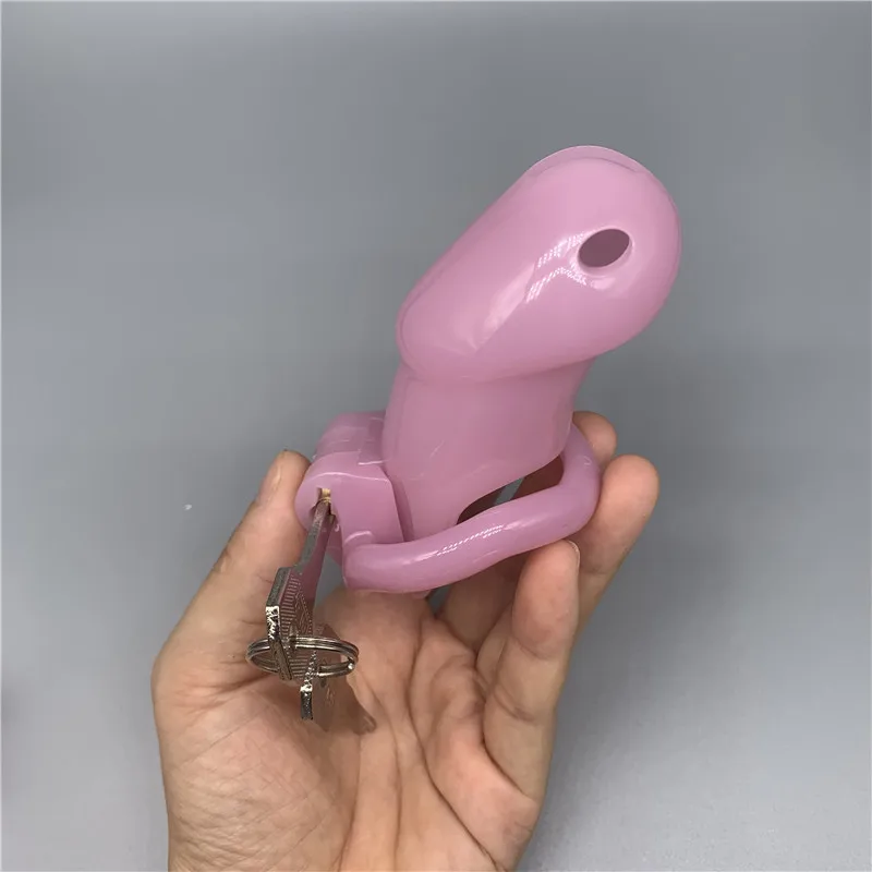 Resin Male Chastity Device with 4 Size Rings, Cage,ring,Chastity Belt, Lock,Adult Games Sex Toys For Men_voghion.com