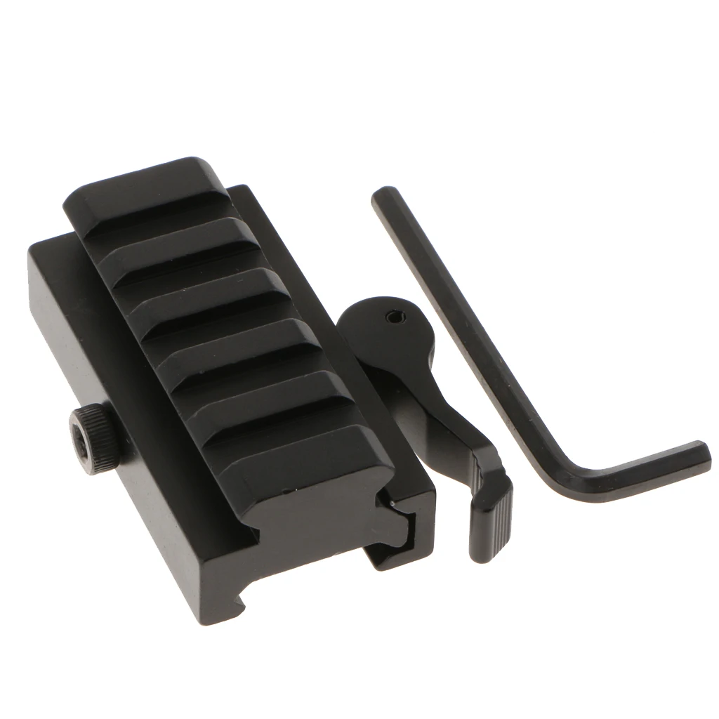 

1/2" QD Quick Release Riser Scope Mount For 20mm Picatinny Rail Base Black