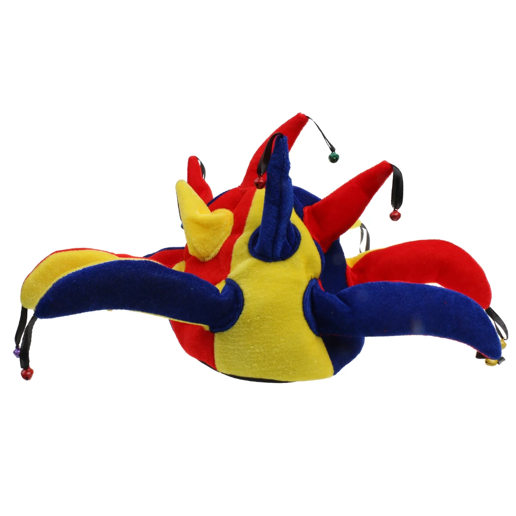 

Kids Adult Multicolor Hat Clown Jester Joker Funny Jester Hat for Fancy Dress Parties Costumes Accessories Hen Parties