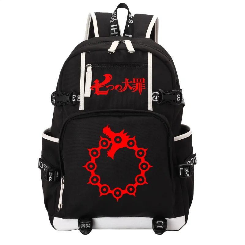 style9 black The Seven Deadly Sins логотип Школьная Сумка Мультфильм светящийся в темноте рюкзак студенческий школьный рюкзак ноутбук рюкзак ежедневный рюкзак - Цвет: style9 black