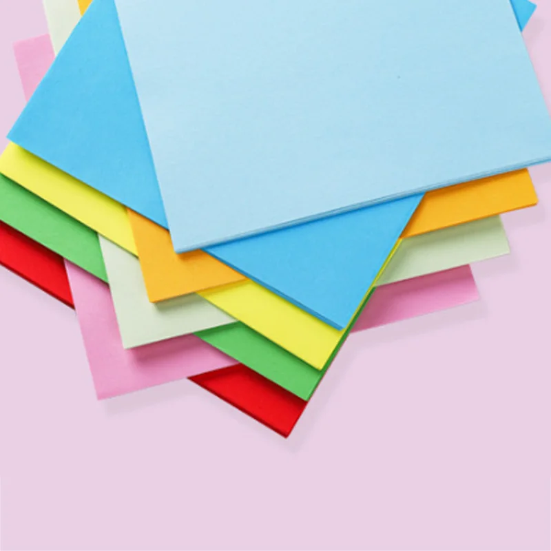 10x10cm 100pcs 100 шт., квадратная бумага для оригами, двухсторонняя, одноцветная, складная бумага, многоцветная, для детей, ручная работа, сделай сам, скрапбукинг, ремесло, Декор - Цвет: 10x10cm 100pcs