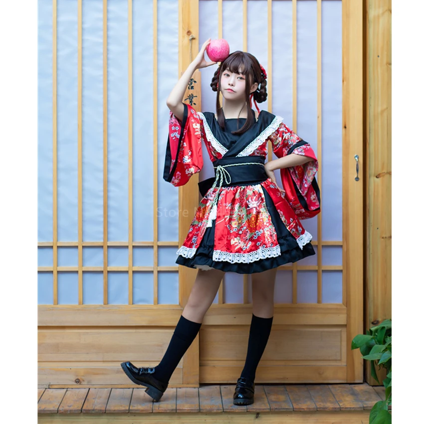 Cincuenta detective bota Vestido Lolita Kawaii de estilo japonés para mujer, conjunto de traje de  Cosplay para niña, Kimono, cárdigan de encaje, Sexy, Victoriano Jk,  uniforme para fiesta, 7 colores|Vestidos de Lolita| - AliExpress