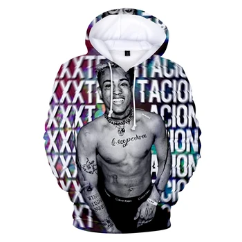 

New Listing XXXTentacion 3D Hoodies Hip Hop Fashion 3D Print Men's Hoodies Streetwear Rapper Casual Hoodies Men Warm Sweatshirt