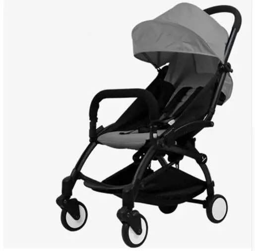 grey black Новое обновление детское yoya коляска вагон портативная складная детская коляска легкая детская коляска для перевозки BabyZen YoYo детская коляска - Цвет: grey black