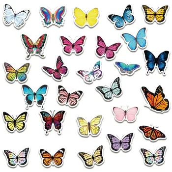 

50pcs/pack Lovely Butterfly Label Stickers Set Decorative Stationery Craft Stickers Scrapbooking DIY Diary Album Stick Label