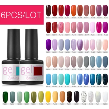 

Rolabing Nail Gel Polish Set 7.5ml Nail Art Gel Lacquer UV LED Lamp Semi Permanent Soak Off Manicure Varnishes Poly Gel Set