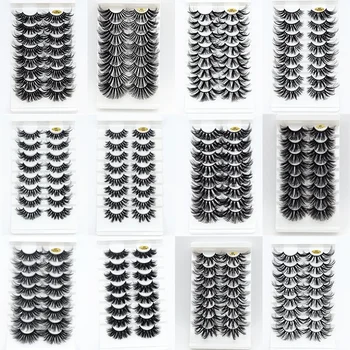 

8 Pairs 4D False Lashes Natural False Eyelashes Dramatic Volume Fake Lashes Makeup Eyelash Extension Boutique Eyelashes Make Up