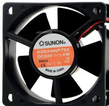

for Original 6025 KDE2406PTS3 DC24V 1.4W 6CM 60 * 60 * 25MM inverter cooling fan Free shipping