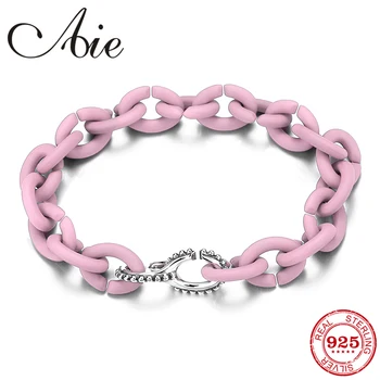 

Personal charm Pink hard Rubber X Metal beads Charm Bracelet for Women 2020 New Gift