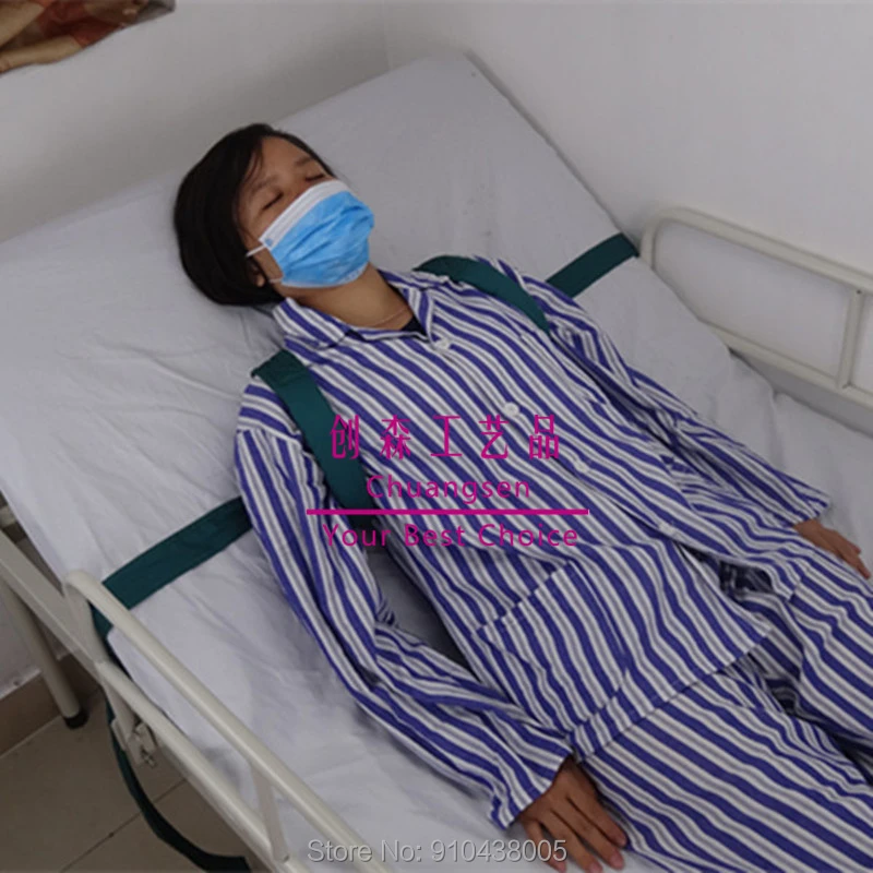 Cinturón de seguridad para silla de ruedas, banda de cinturones fijos para cuidado de enfermería, cinturón de restricción hombro médico, correa de restricción cinturón fijo para cama|Almacenamiento de bordado y