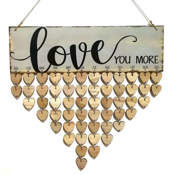 

Love Family Birthday Birthday Reminder Calendar Wooden Board Plaque DIY Hanging Crafts Home Wall Decoration Wedding Anniversary