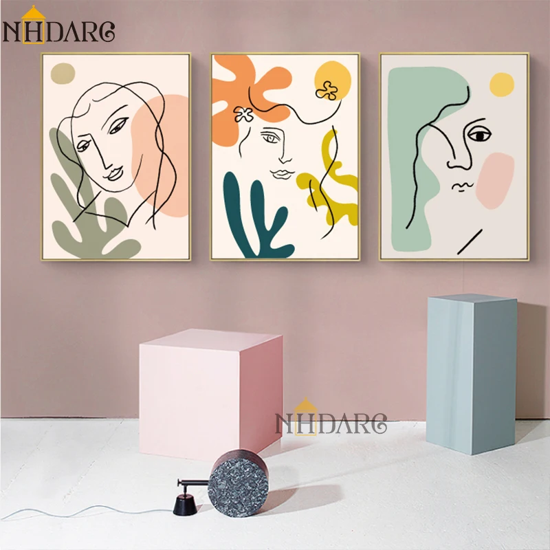 NHDARC холст печати ARC00834 Matisse светильник Роскошные Ретро Винтаж простые штрихи настенные картины плакаты гостиная домашний декор