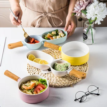 

Plate and ceramic with handle two separated weight loss and weight reduction tiktok bowl decorative bowls ice cream bowl bowl