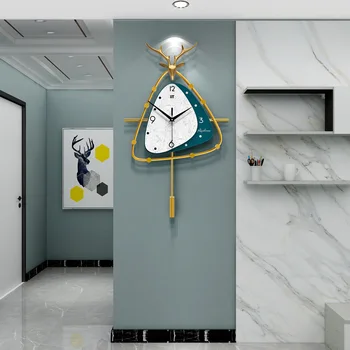 

2020 Creative Deer Head Wall Clock European Style Luxury Clocks Living Room Home Decoration Art Watch Nordic Brief Wall Clock