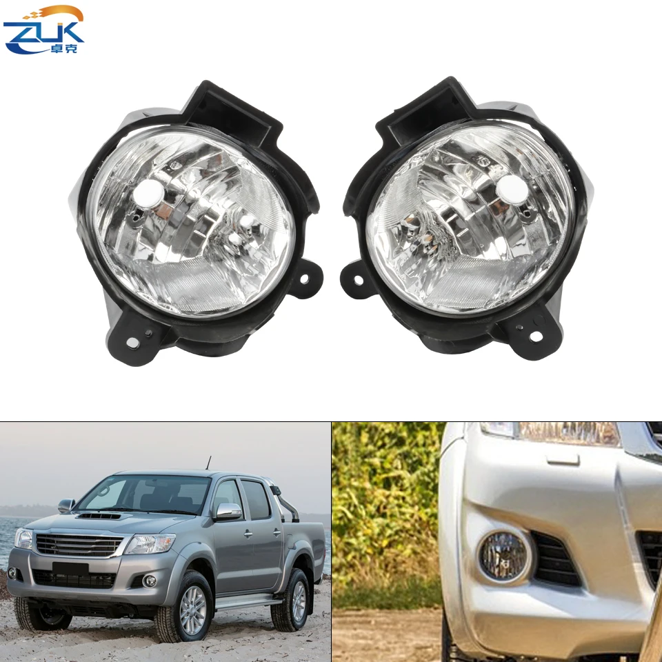 ZUK Car Front Bumper Fog Lamp AntiFog Light For Toyota Hilux 20112014