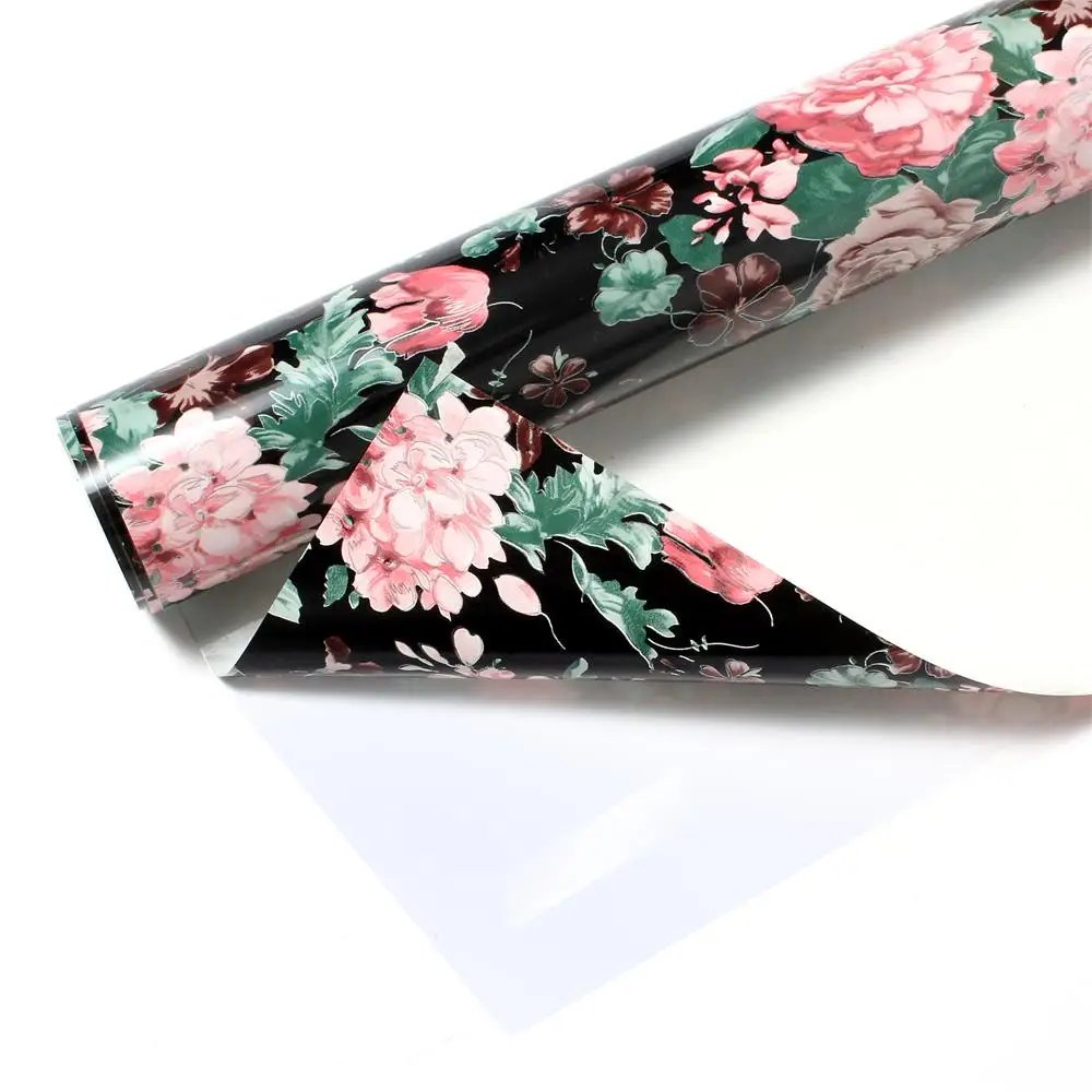 

Sunice 60cmx5m Flower pattern Heat Transfer Vinyl Film Iron HTV Printing DIY T-shirt Garment For Sportswear Home Decoration