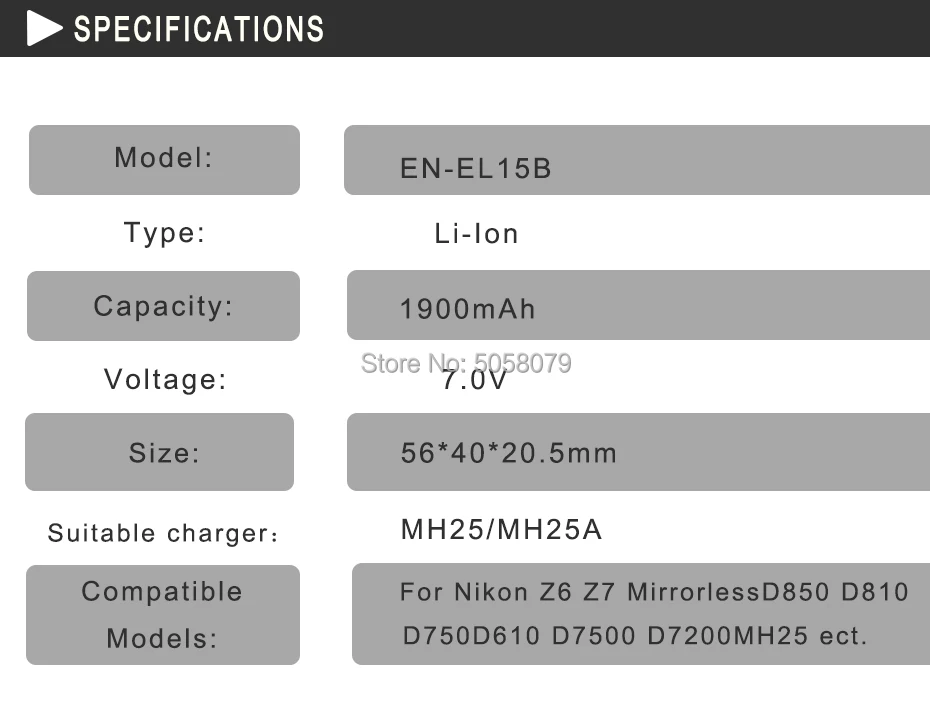 1 шт. EN-EL15b ENEL15b RU EL15b Камера Батарея для Nikon Z6 Z7 беззеркальных D850 D810 D750 D610 D7500 с MH-25A зарядное устройство