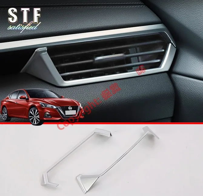 

ABS Pearl Chrome Interior Air-Condition Vent Outlet Cover Trim For Nissan Altima MK7 2019 2020 Car Accessories Stickers W4