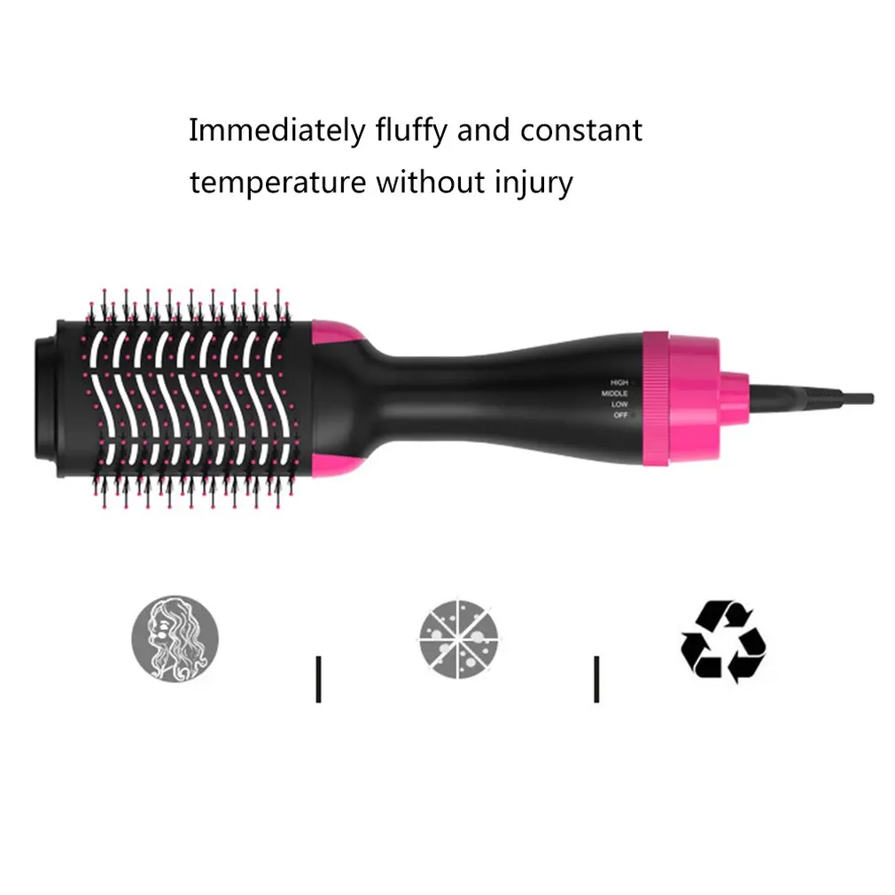 IDS-NEW-ONE Step Hair Comb 2 in 1 Multifunction Infrared Negative Lon Hair Dryer Air Paddle Styling Brush Hair Straightener