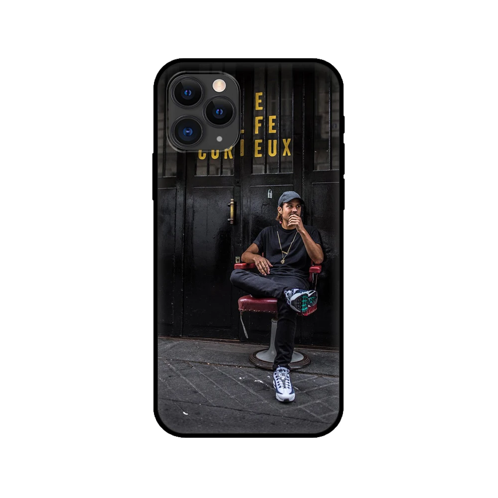 Black tpu case for iphone 5 5s se 2020 6 6s 7 8 plus x 10 XR XS 11 12 mini pro MAX back cover nekfeu rapper