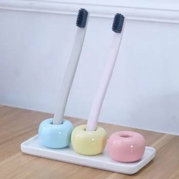 

Creative Bathroom Toothbrush Ceramic Base White Porcelain Trays Rectangle Holder Stand Toilet Storage Bathroom Accessories New