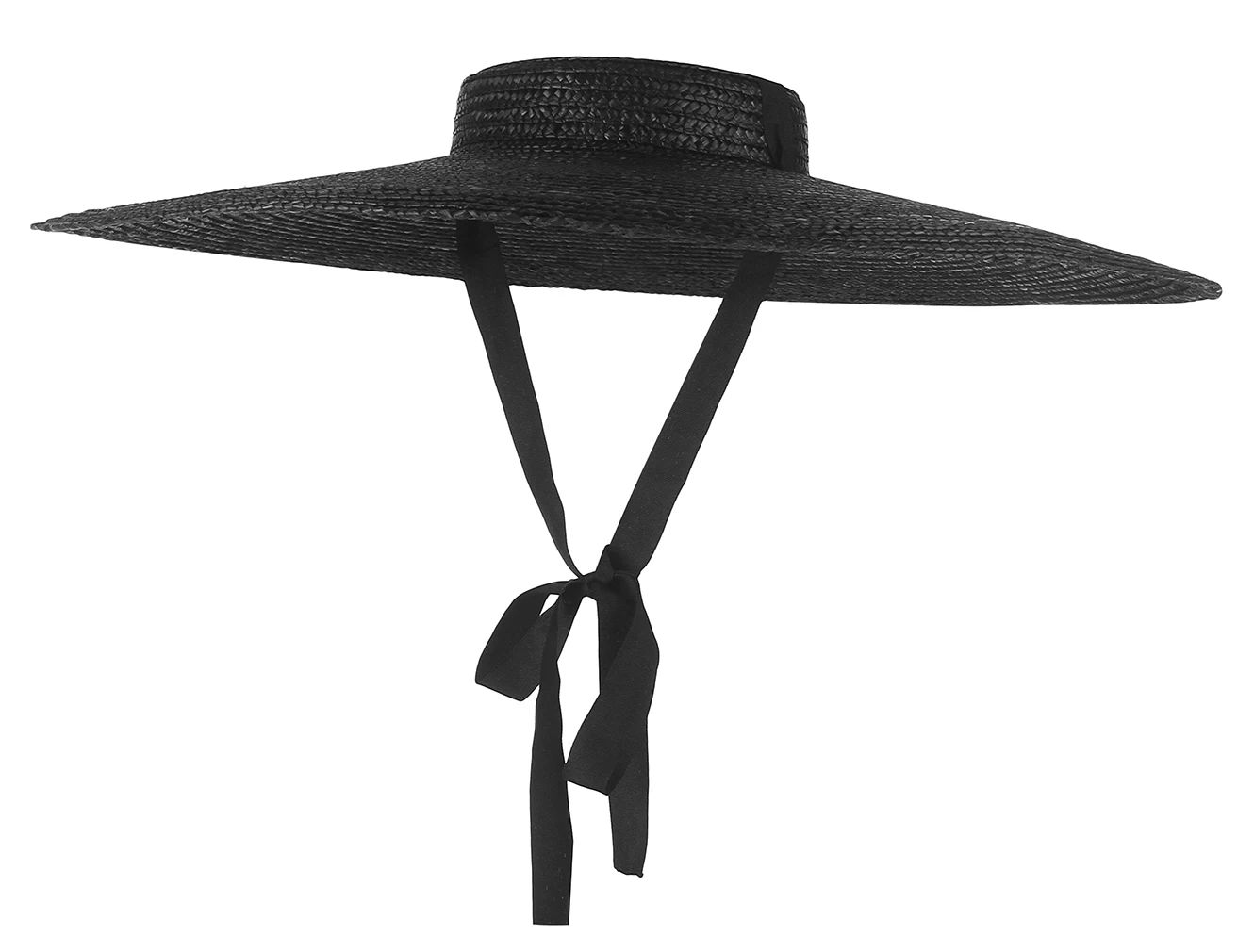 Gemvie Black Wide Brim Chinese Hat 