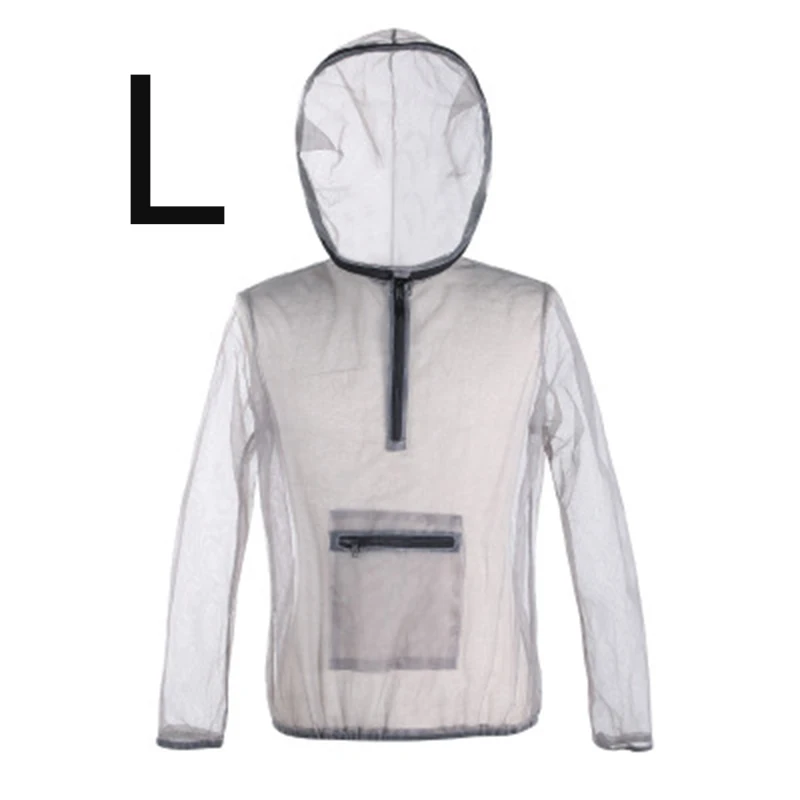 Открытый Bug Носите анти москитные костюм с капюшоном топы Чистая Пряжа сетки тканный пуловер складной мини-размер и легкий L/XL/2XL