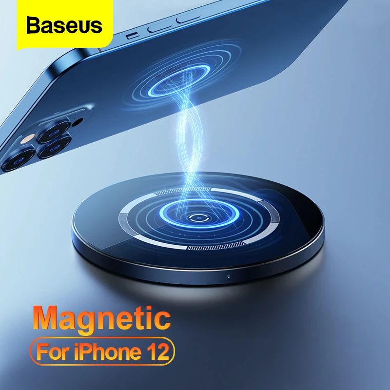 Baseus Qi Magnetic Wireless Charger For iPhone 12 11 Pro Xs Max Induction Fast Charging Pad For Samsung Xiaomi Magsafing Charger