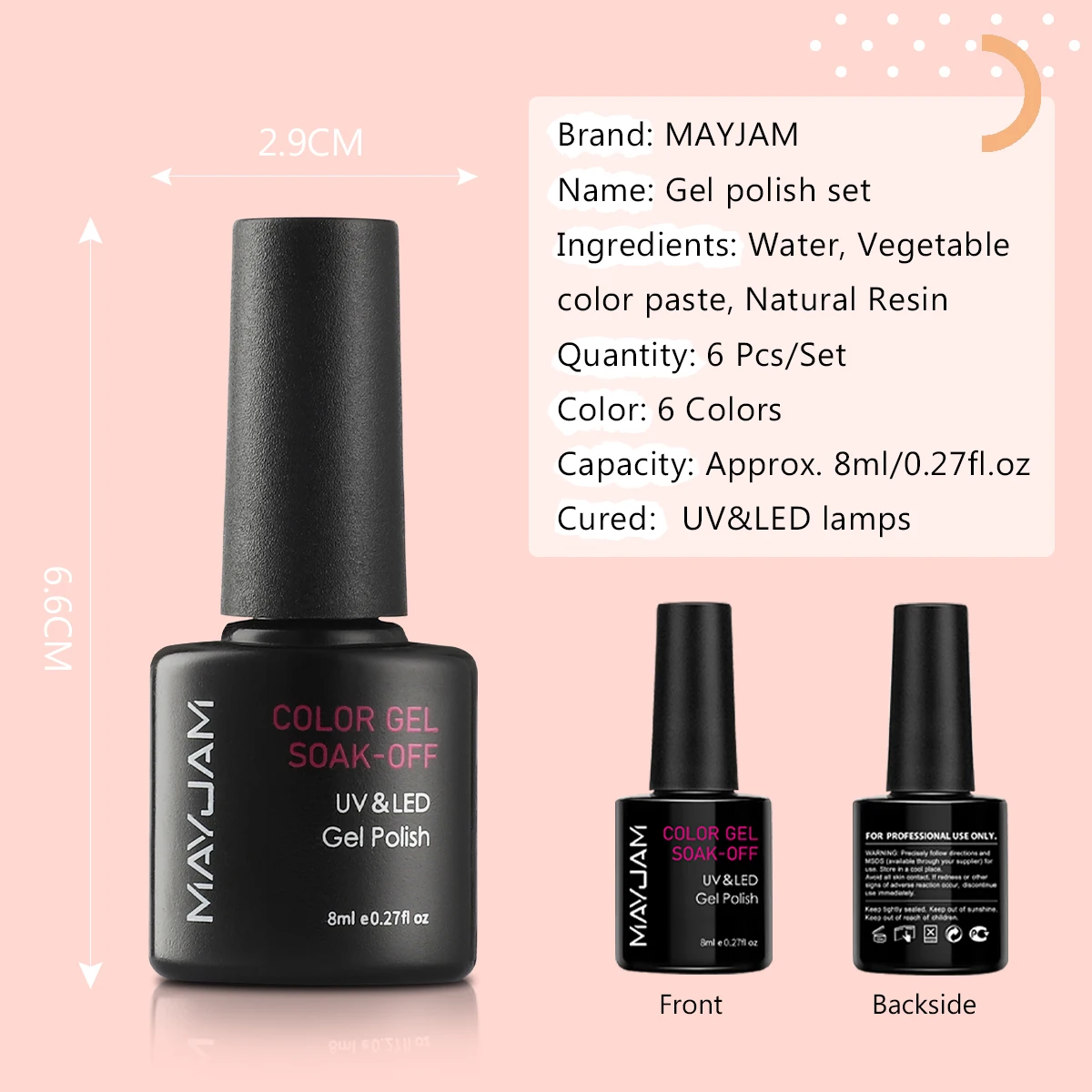 Gel Nail Polish Set All for Manicure Gel Kit Vernis Semi Permanent Varnish Hybrid 6pcs 8ml Natural Green Soak Off Gel Varnishes