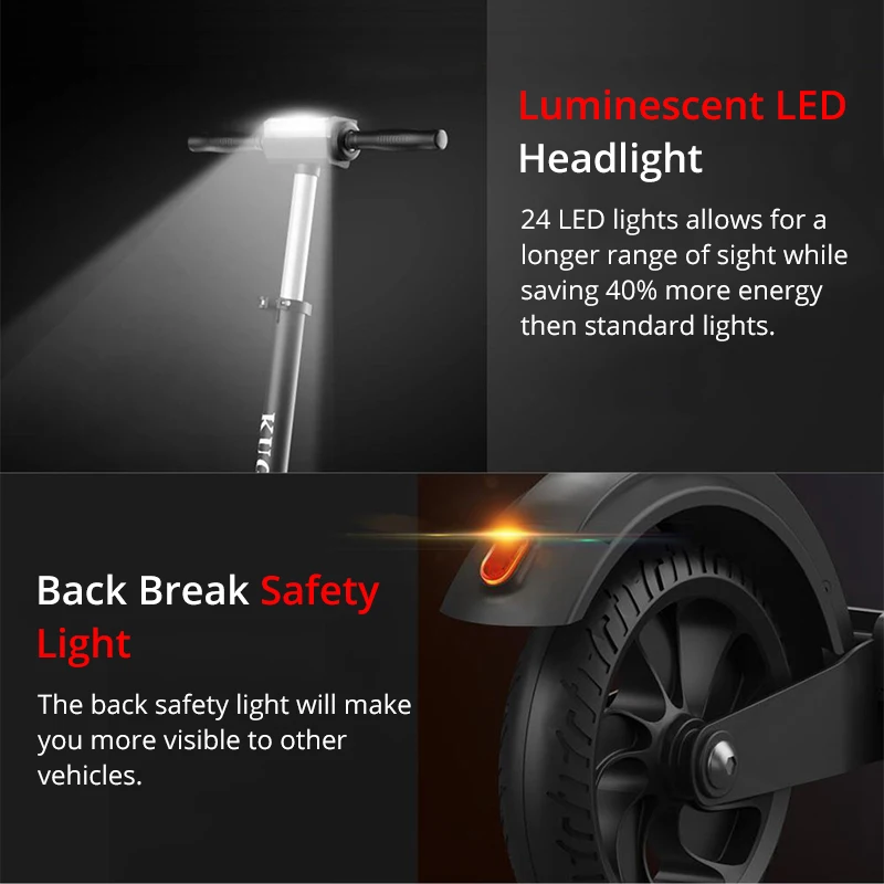 Best [Poland Send] No tax KUGOO S1 Folding Electric Scooter 350W Adult Speed Electric Scooter 3 Speed Modes 8 Inche IP54 30KM 3-6day 2