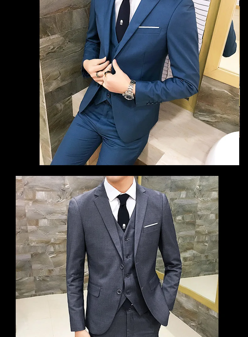 AliExpress мужской костюм трехсекционный набор-мужской костюм рабочая одежда настраиваемая осень